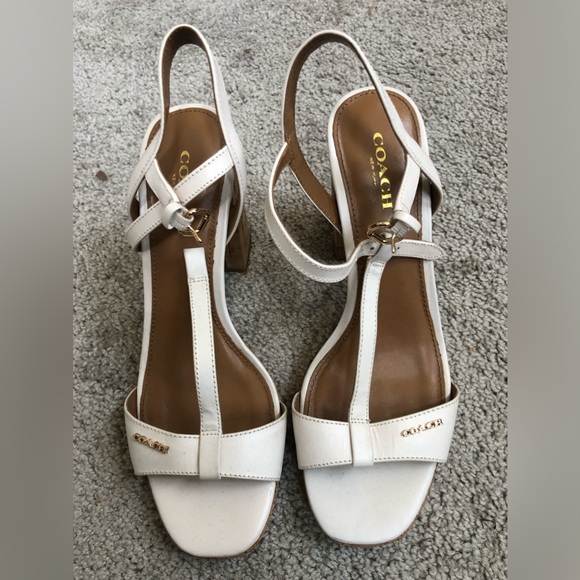 Coach White Heels - Picture 1 of 6